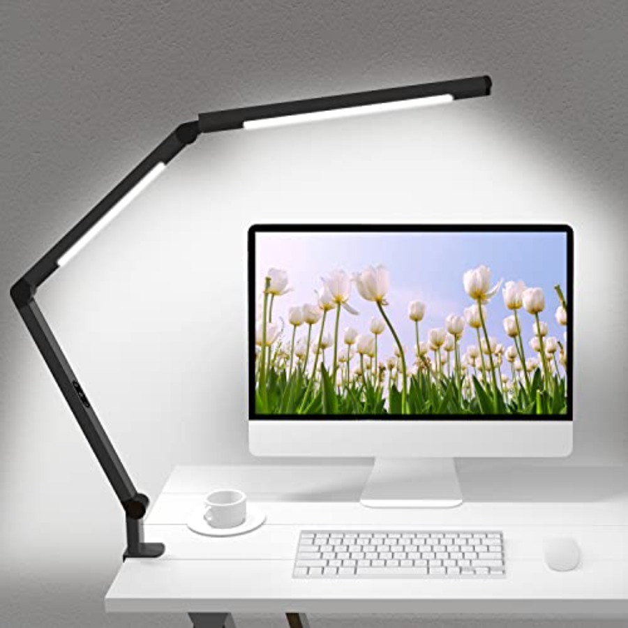 Desk Lamp Led - 클램프형 LED 데스크 램프, 듀얼 조명