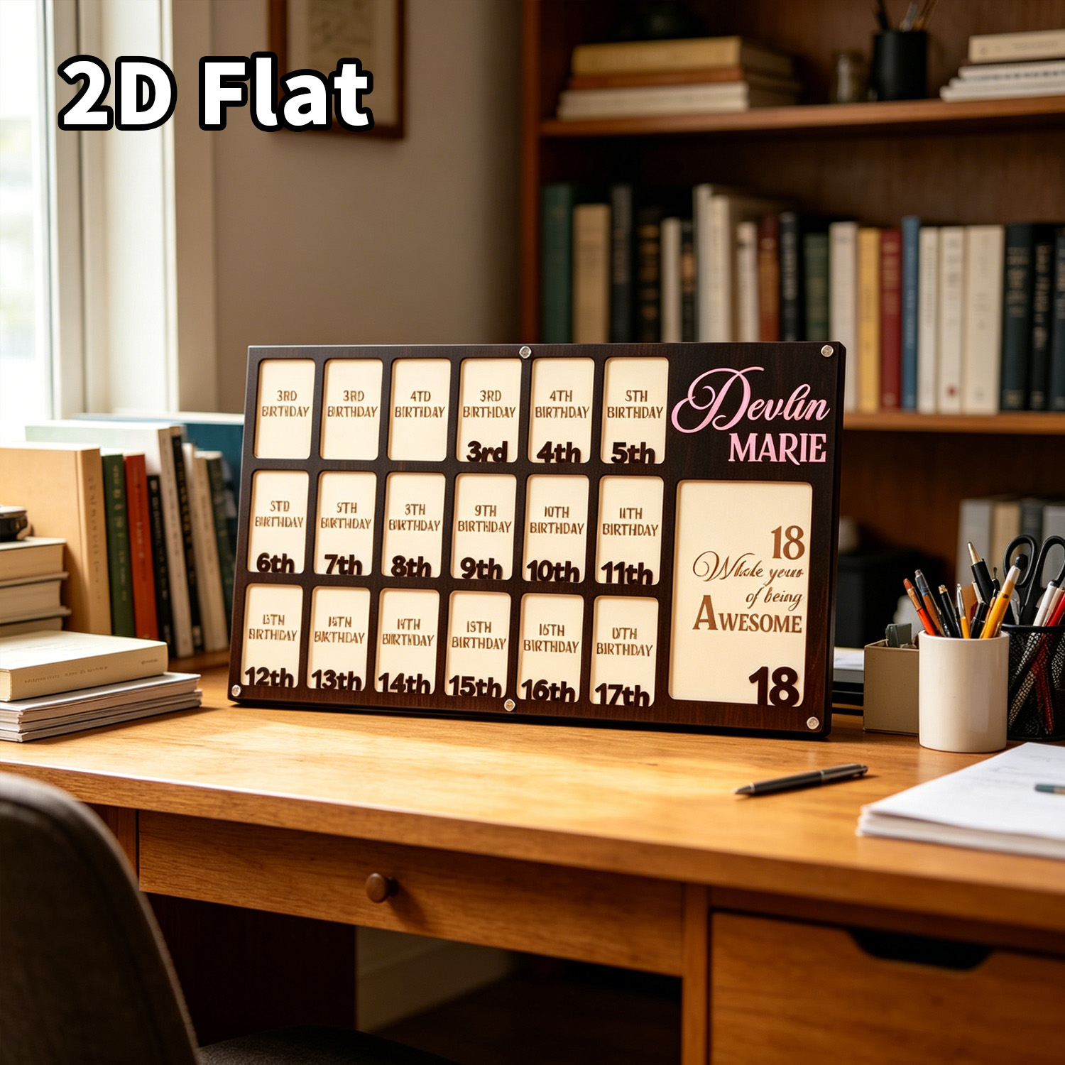 Home Office Gifts - 1개 맞춤형 고급 사진 액자 나무