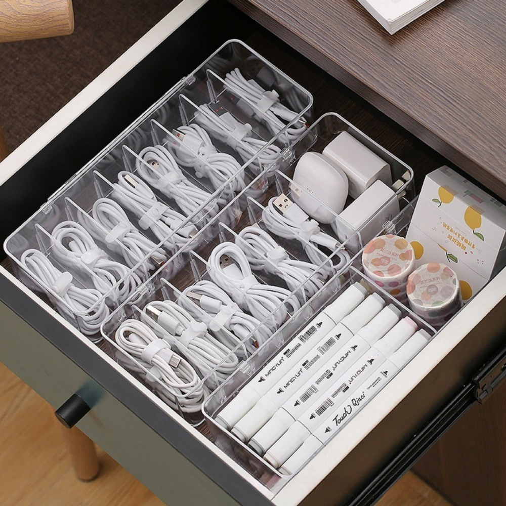 Cable Management Box - 다기능 케이블 정리함, 충전기, 이어버드용 끈이