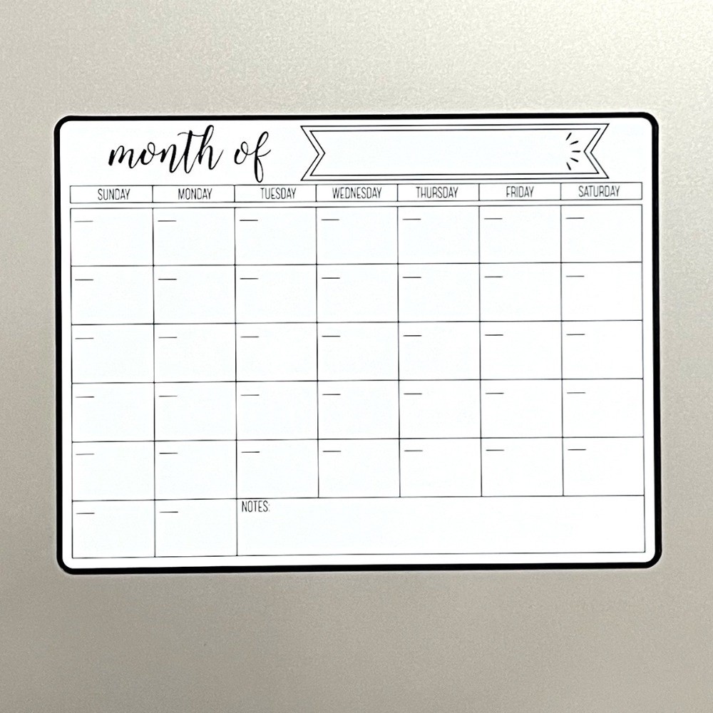 Magnetic Calendar Board - 휴대용 자석 화이트보드 달력 벽걸이형 재사용