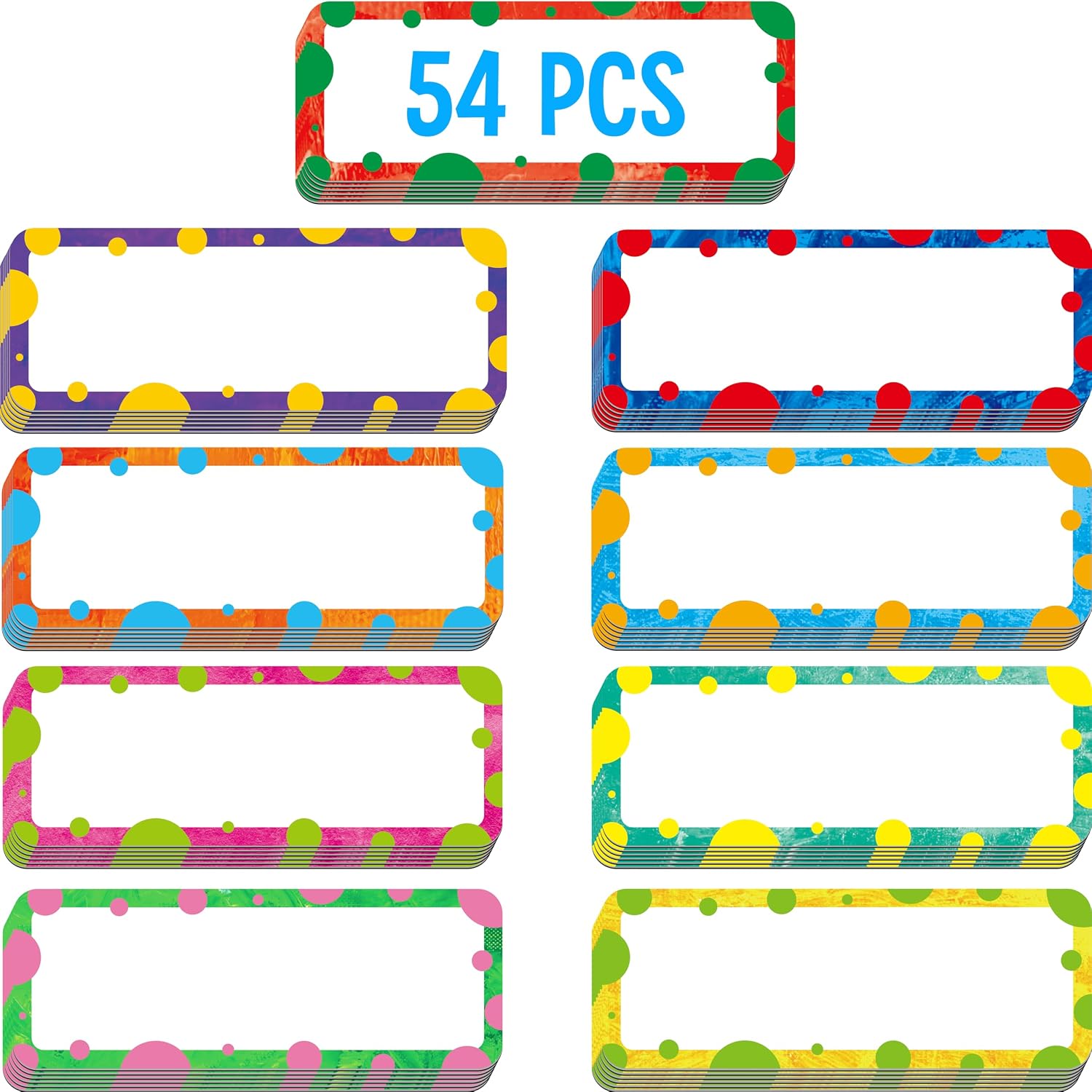Whiteboard Magnetic - 54개 자석 이름표, 건식 지우기 가능
