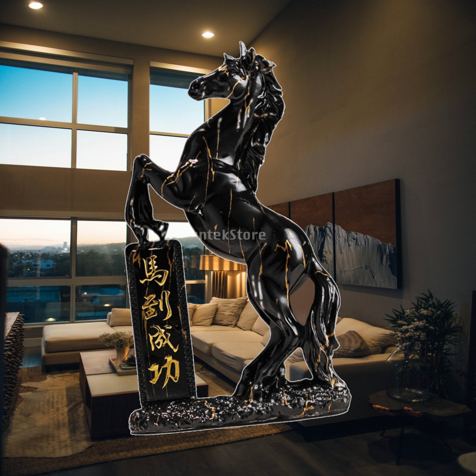 Home Office Representative - 말 조각상 수지 장식 공예품 상징적인