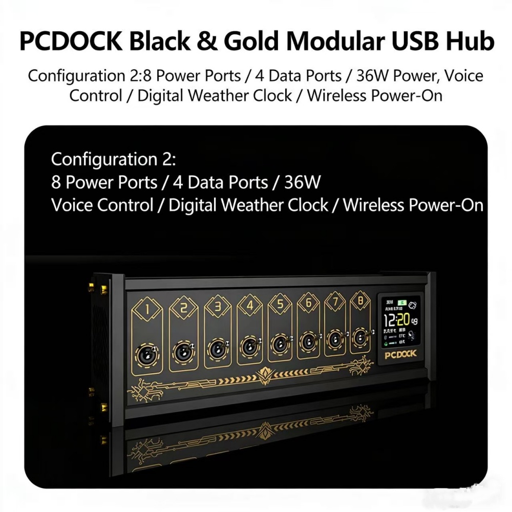 Power Strip Desk - PCDOCK 블록 USB 데스크탑 멀티탭 스위치