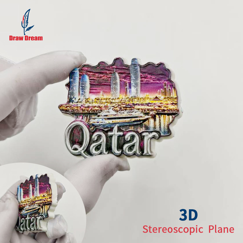 카타르 3D 냉장고 자석 1개, 도시 위에서 촬영한 세 - Home Office Qatar Travel 리뷰 및 가격