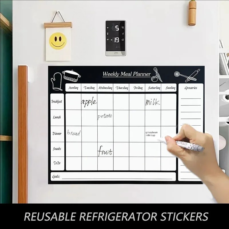지울 수 있는 주간 식단 플래너 소프트 자석 냉장고 스 - Whiteboard Magnetic 리뷰 및 가격