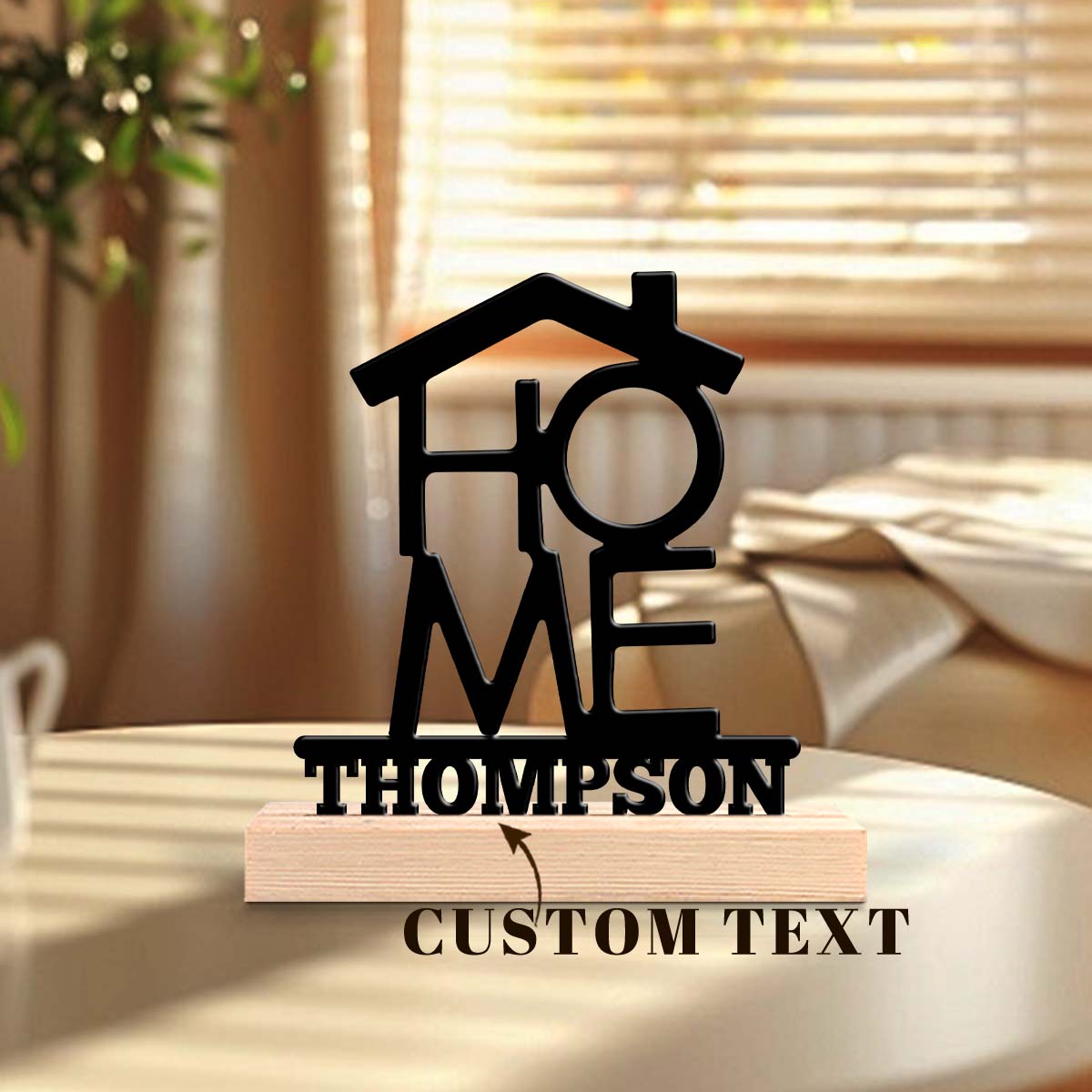1Pc Csutom 홈 하우스 모양의 나무 베이스 금속 - Home Office Gifts 리뷰 및 가격