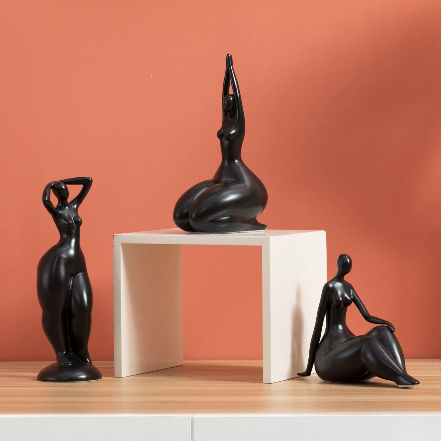 모던 미니멀리스트 추상 세라믹 요가 피규어 거실 TV  - Home Office Yoga Room Ideas 리뷰 및 가격