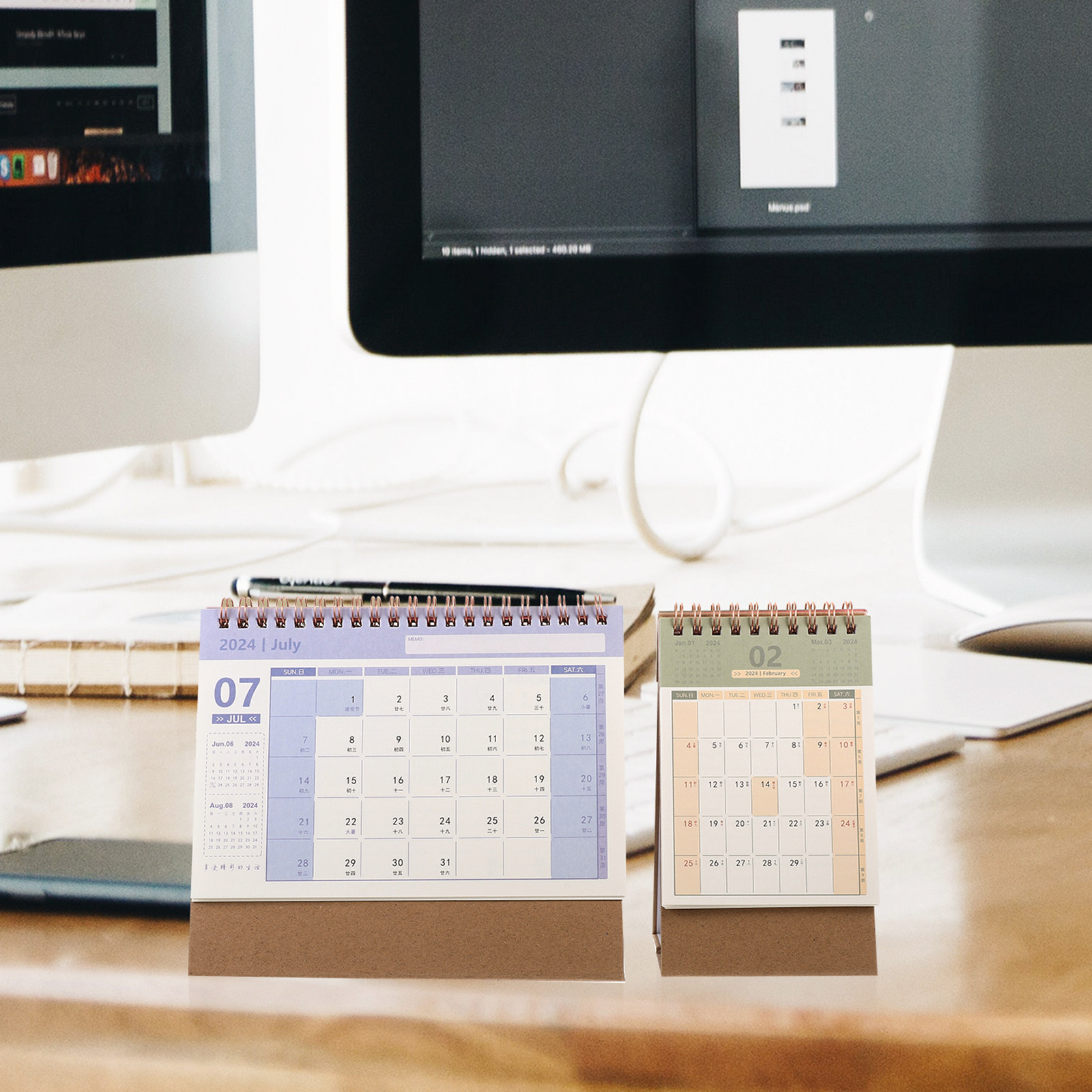 3개입 고급 종이 데스크 캘린더 2024년 장식용 테이 - Home Office Design Ideas 리뷰 및 가격