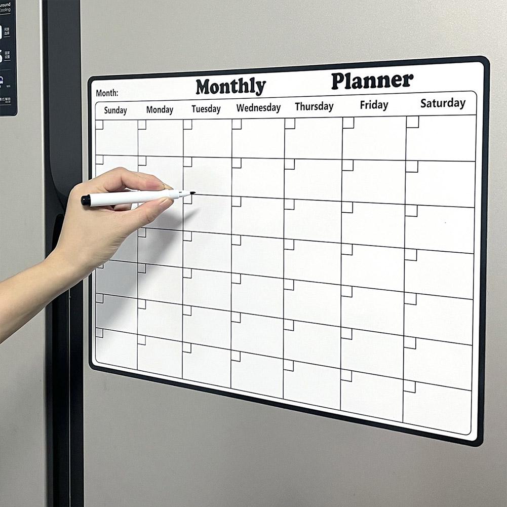 세련된 자기 건조 지우기 달력 화이트보드 자기 냉장고  - Magnetic Calendar Board 리뷰 및 가격