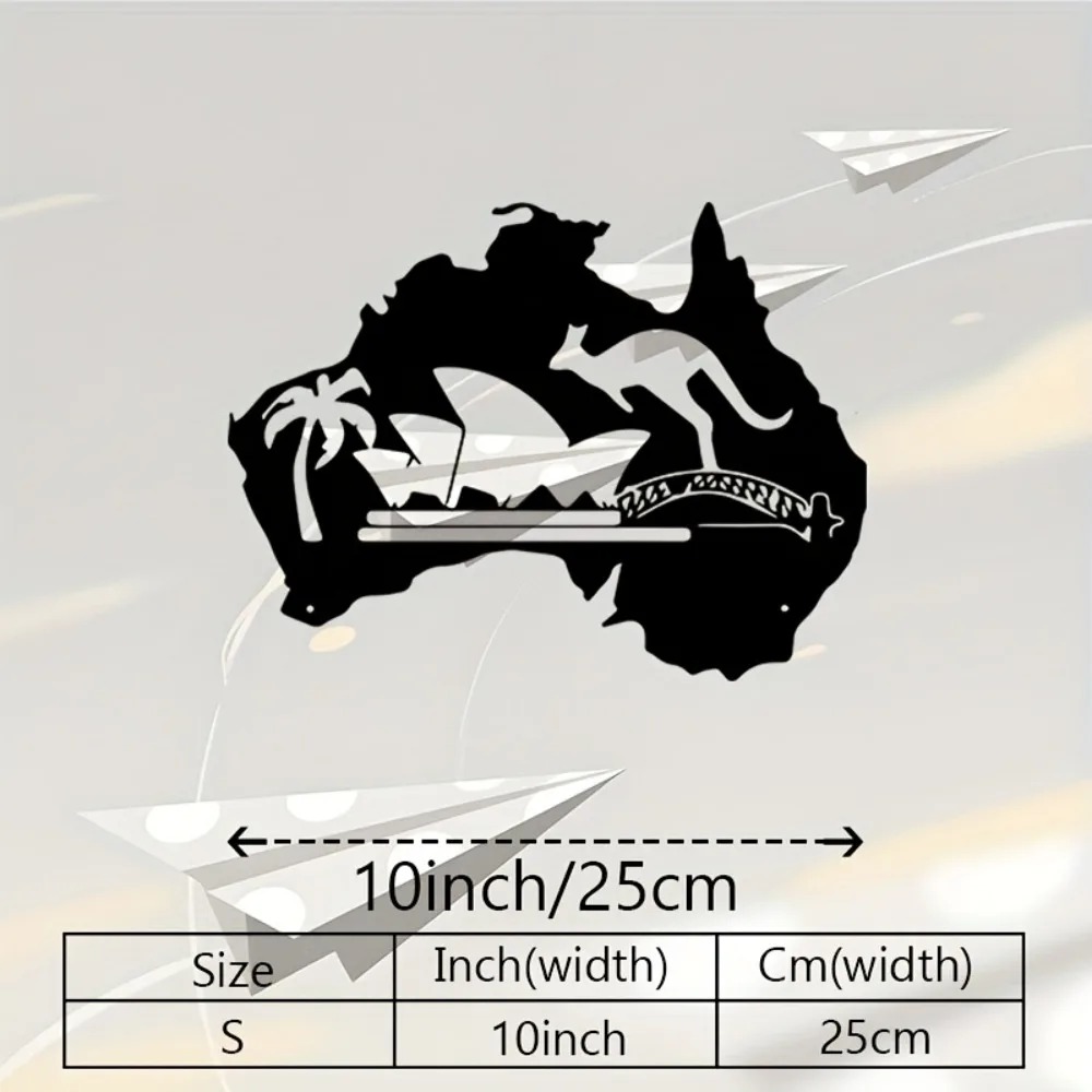 호주 캥거루 금속 벽 장식 블랙 실루엣 장식 플라크 실 - Home Office Australia 리뷰 및 가격