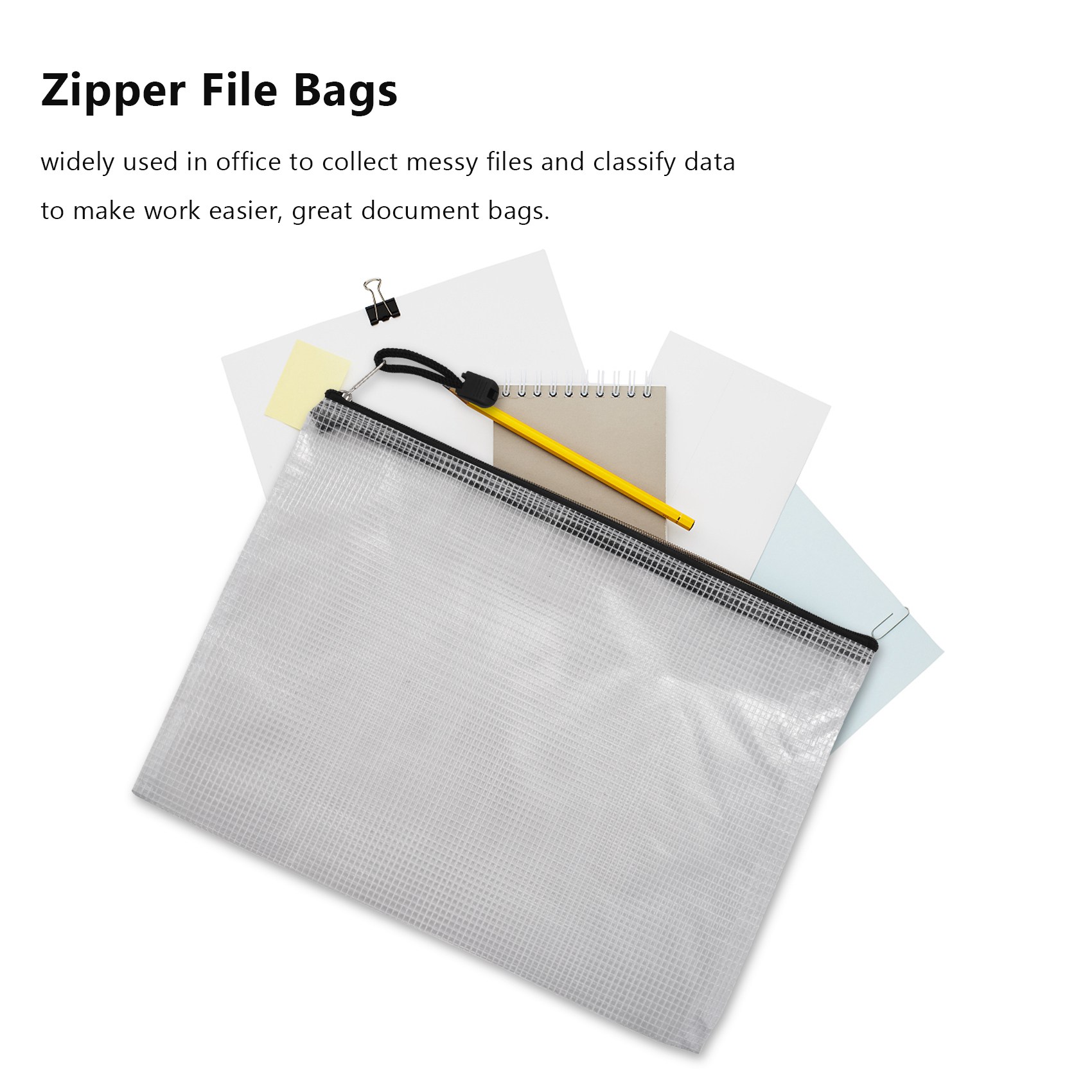 A01E-20Pcs B5 지퍼 문서 파우치, 지퍼가 달 - Home Office Bagas 리뷰 및 가격