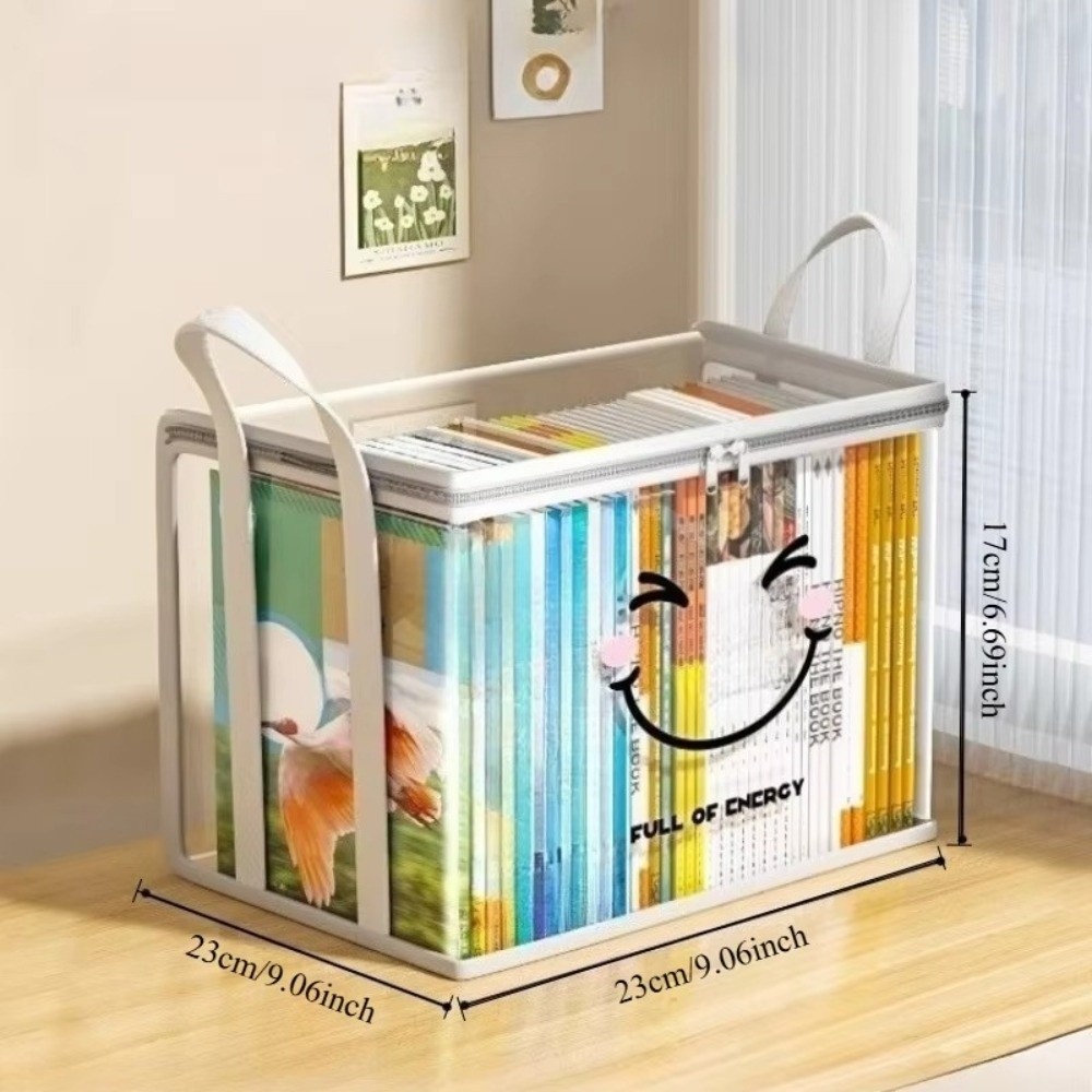 대형 사각형 책 보관 가방 PVC 투명 지퍼 정리함 뚜 - Home Office Bagas 리뷰 및 가격