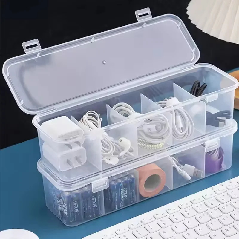투명한 케이블 보관 상자, 뚜껑이 있는 칸막이 정리함, - Cable Management Box 리뷰 및 가격