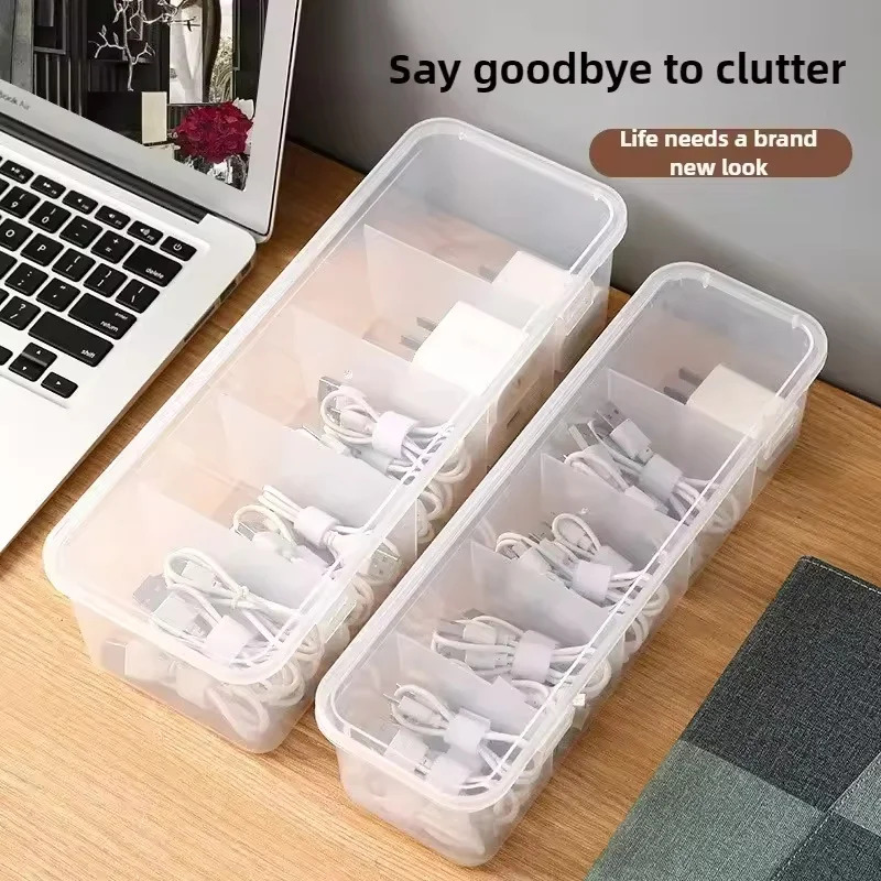 투명한 케이블 보관 상자, 뚜껑이 있는 칸막이 정리함, - Cable Management Box 리뷰 및 가격