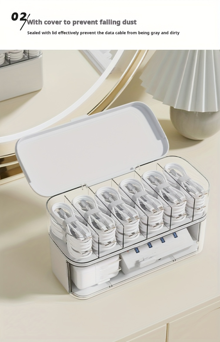 이중 레이어 투명 데스크탑 케이블 정리함 조절 가능한  - Cable Management Box 리뷰 및 가격