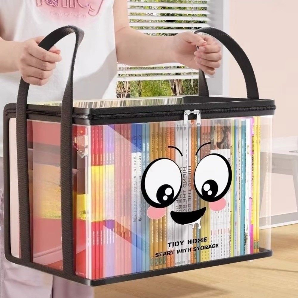 대형 사각형 책 보관 가방 PVC 투명 뚜껑 디자인 수 - Home Office Bagas 리뷰 및 가격