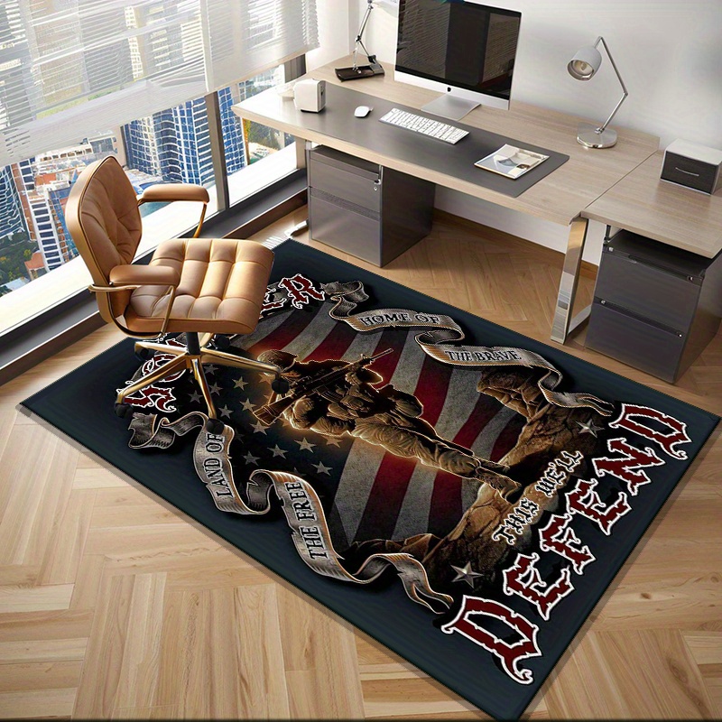 미국 군인 애국심 러그 - 국기 디자인의 군사 테마 카 - Home Office Design Ideas 리뷰 및 가격