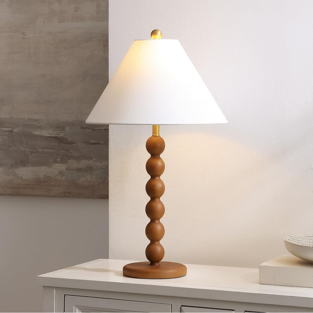 내추럴 브라운 레진 스택형 볼 테이블 램프, 27인치, - Desk Lamp Led 리뷰 및 가격