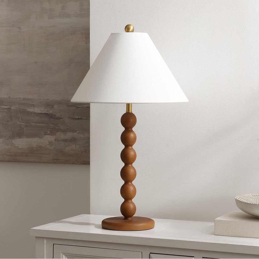 내추럴 브라운 레진 스택형 볼 테이블 램프, 27인치, - Desk Lamp Led 리뷰 및 가격