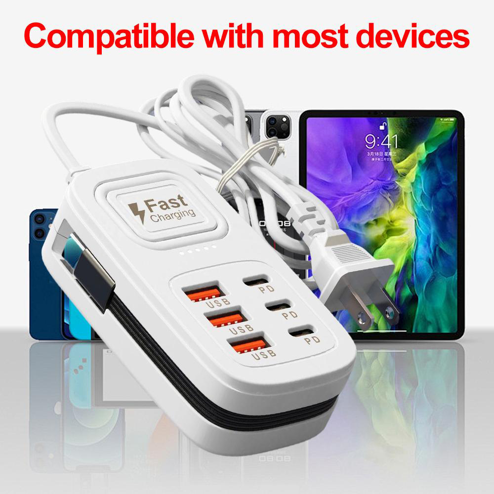 6포트 USB 고속 충전기 파워 스트립 데스크탑 스테이 - Power Strip Desk 리뷰 및 가격