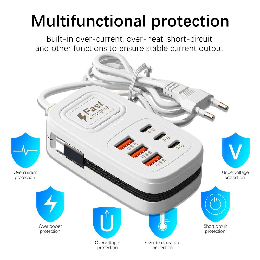 6포트 USB 고속 충전기 파워 스트립 데스크탑 스테이 - Power Strip Desk 리뷰 및 가격