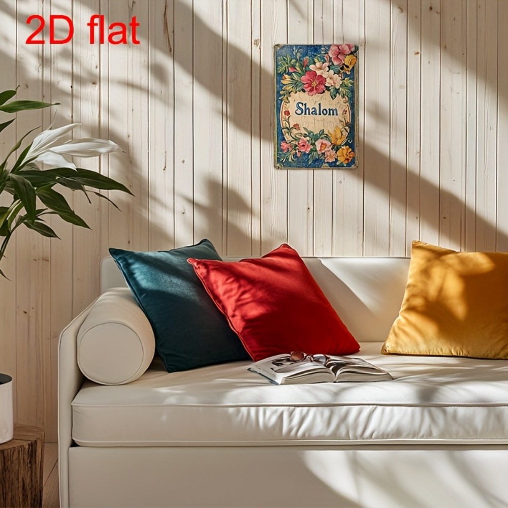 CIFBUY 빈티지 꽃무늬 샬롬 알루미늄 벽 예술 8x - Home Office Decor 리뷰 및 가격
