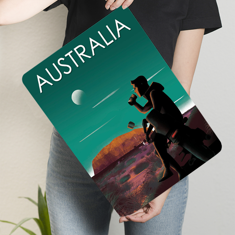 호주 풍경 소박한 금속 벽 예술 맞춤 여행 풍경 홈 오 - Home Office Australia 리뷰 및 가격