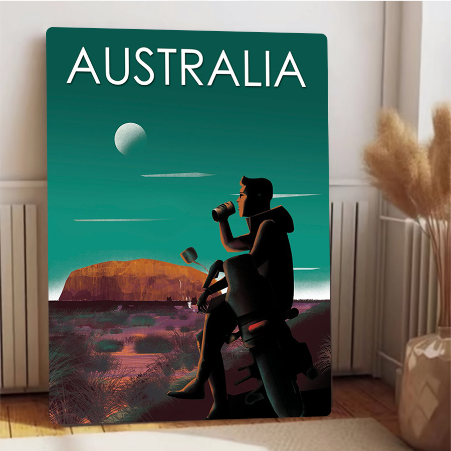 호주 풍경 소박한 금속 벽 예술 맞춤 여행 풍경 홈 오 - Home Office Australia 리뷰 및 가격