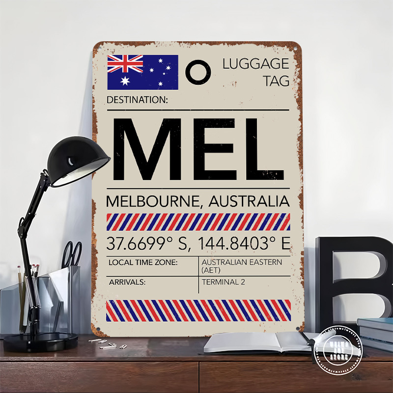 멜버른 호주 공항 인쇄 포스터 맞춤형 벽 예술 레트로  - Home Office Australia 리뷰 및 가격