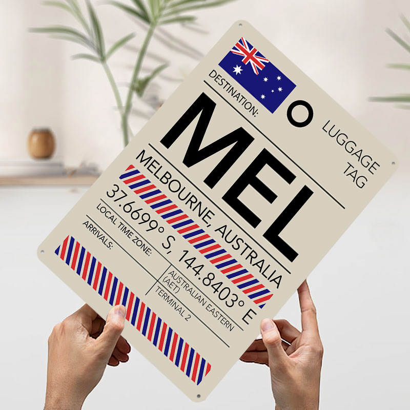 멜버른 호주 공항 인쇄 포스터 맞춤형 벽 예술 레트로  - Home Office Australia 리뷰 및 가격
