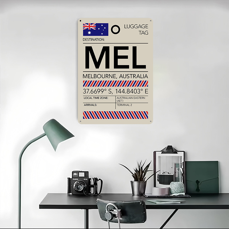 멜버른 호주 공항 인쇄 포스터 맞춤형 벽 예술 레트로  - Home Office Australia 리뷰 및 가격